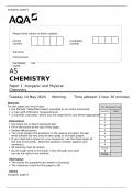 AS CHEMISTRY Paper 1 Inorganic and Physical Chemistry