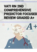 Exam (elaborations) VATI RN 2ND COMPREHENSIVE PREDICTOR FOCUSED REVIEW 