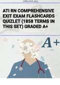 Exam (elaborations) ATI RN COMPREHENSIVE EXIT EXAM FLASHCARDS QUIZLET 