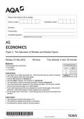 AQA Economics 7135 paper 1 question paper Economics AS 13May 2024