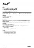 AQA English Language 7701 paper 1 question paper EnglishLanguage AS 13May 2024