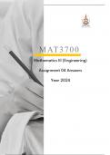 MAT3700 Assignment 4 Answers  Year 2024