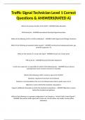 Traffic Signal Technician Level 1 Correct Questions & ANSWERS(RATED A)