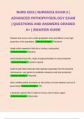 NURS 5315 | NURS5315 EXAM 2 | ADVANCED PATHOPHYSIOLOGY EXAM | QUESTIONS AND ANSWERS GRADED A+ | 2024/2025 GUIDE 