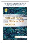 EDMUNDS’PHARMACOLOGY FOR THE PRIMARY CARE PROVIDER 5TH EDITION CONSTANCE TESTBANK/COMPLETE GUIDE 2024-2025