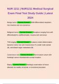 NUR 1211 | NUR1211 Medical Surgical Exam Final Test Study Guide | Latest 2024