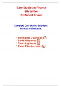 Solutions For Case Studies in Finance, 8th Edition Bruner (All Chapters included)