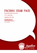 FAC2601 EXAM PACK