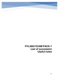 pvl2602 exam pack 1_law of succession updated with Correct Answers 2020/2021