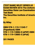 [WILEY FINRA SERIES] SECURITIES INSTITUTE OF AMERICA