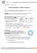 Gizmos Student Exploration: Nuclear Reactions