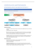 Hoorcollege Aantekeningen Epidemiologie en Biostatistiek 2 (GZW, jaar 2)