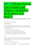 PSY 332Wongs Nursing Care of Infants and Children 11th Edition Hockenberry Test Bank[1]