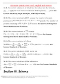 Ati teas 6 practice test math, english and science- VERIFIED SOLUTION