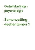 Complete samenvatting ontwikkelingspsychologie deeltentamen 1