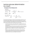 Lecture glucose determination Food and Ingredient Categories, Carrier Systems and Food Technology HFV1004