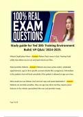 Study guide for Ted 300: Training Environment Build/ 69 Q&A/ 2024-2025. 