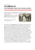 English book assignment Miss Peregrine's home for pecular children