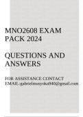 MNO2608 Exam pack 2024(Questions and answers)