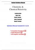 Solutions For Chemistry and Chemical Reactivity, 11th Edition Kotz 