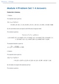 MATH 110 Module 4 Exam (Problem Sets 1-4) Questions and Answers- Portage Learning.