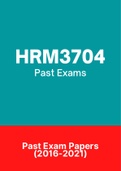 HRM3704 - Exam Prep. Questions (2016-2021)
