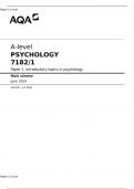 A-level PSYCHOLOGY 7182/1