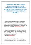 ATI RN MED SURG PROCTORED  EXAM 2024 ACTUAL EXAM  COMPLETE 70 QUESTIONS WITH  DETAILED VERIFIED ANSWERS (100%  CORRECT ANSWERS) /ALREADY  GRADED A+