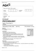 A-level PSYCHOLOGY Paper 2 Psychology in context