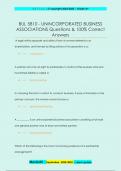 BUL 5810 - UNINCORPORATED BUSINESS  ASSOCIATIONS Questions & 100% Correct  Answers