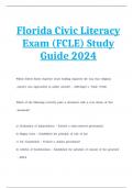 Florida Civic Literacy Exam (FCLE) Study Guide 2024.