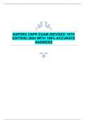 NAPSRX CNPR EXAM (REVISED 18TH  EDITION) 2024 WITH 100% ACCURATE  ANSWERS