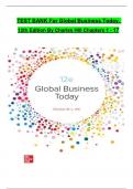 TEST BANK For Global Business Today, 12th Edition By Charles Hill Chapters 1 - 17, Complete Guide.