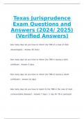 Texas Jurisprudence Exam Questions and Answers (2024 /2025) (Verified Answers).docx