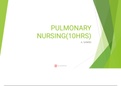 PULMONARY NURSING