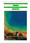 TEST BANK For Geosystems: An Introduction to Physical Geography, 5th Canadian Edition, Verified Chapters 1 - 20, Complete Newest Version