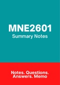 MNE2601 - Notes (Summary)