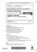 GCSE EDEXCEL 2024 English Language Paper 1 + Paper 2 With All Mark Schemes