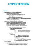 HYPERTENSION AND HIGH CHOLESTROL FULLY SUMMARIZED NOTES