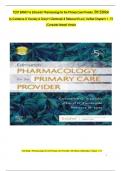 TEST BANK For Edmunds' Pharmacology for the Primary Care Provider, 5th Edition by Constance G Visovsky, Complete Chapters 1 - 25, Newest Version (100% Verified)