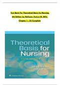 TEST BANK For Theoretical Basis for Nursing, 6th American Edition by Melanie McEwen; Evelyn M. Wills, Verified Chapters 1 - 23, Complete Newest Version