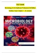 TEST BANK For Microbiology for the Healthcare Professional, 3rd Edition By Karin C. VanMeter, Robert J. Hubert, All Chapters 1 - 25, Complete Newest Version (100% Verified)