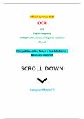 Official summer 2024 OCR GCE English Language H470/02: Dimensions of linguistic variation A Level Merged Question Paper + Mark Scheme + Resource Booklet