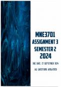 MNE3701 Assignment 3 Semester 2 2024 | Due 27 September 2024