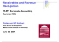 Receivables and Revenue  Recognition