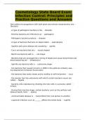 Cosmetology State Board Exam: Infection Control: Principles and Practice Questions and Answers