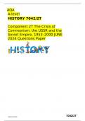 AQA  A-level HISTORY 7042/2T Component 2T The Crisis of Communism: the USSR and the Soviet Empire, 1953–2000 JUNE 2024 Questions Paper