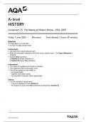 AQA A-level HISTORY 7042/2S Component 2S The Making of Modern Britain, 1951–2007 June 2024 Questions Paper