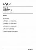 AQA A LEVEL GEOGRAPHY PAPER 2 INSERT 2024 (7037/2R : Human Geography )