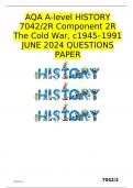 AQA A-level HISTORY 7042/2R Component 2R The Cold War, c1945–1991 JUNE 2024 QUESTIONS PAPER